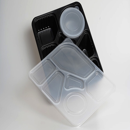  black plastic pp microwave disposable food  container