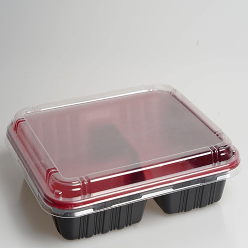 Disposable plastic takeaway food container