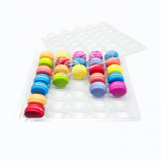 35 macaron plastic blister tray with lid