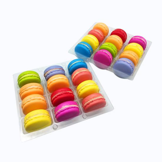  12 macaron plastic clamshell packaging