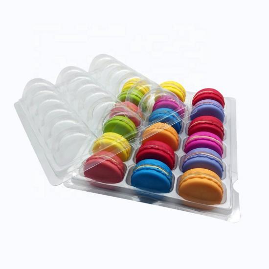 18 pcs macarons blister trays with lid